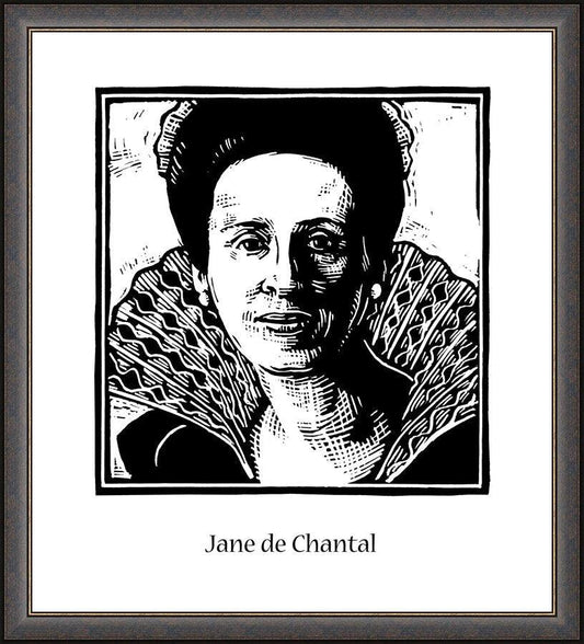 Wall Frame Espresso - St. Jane Frances de Chantal by J. Lonneman