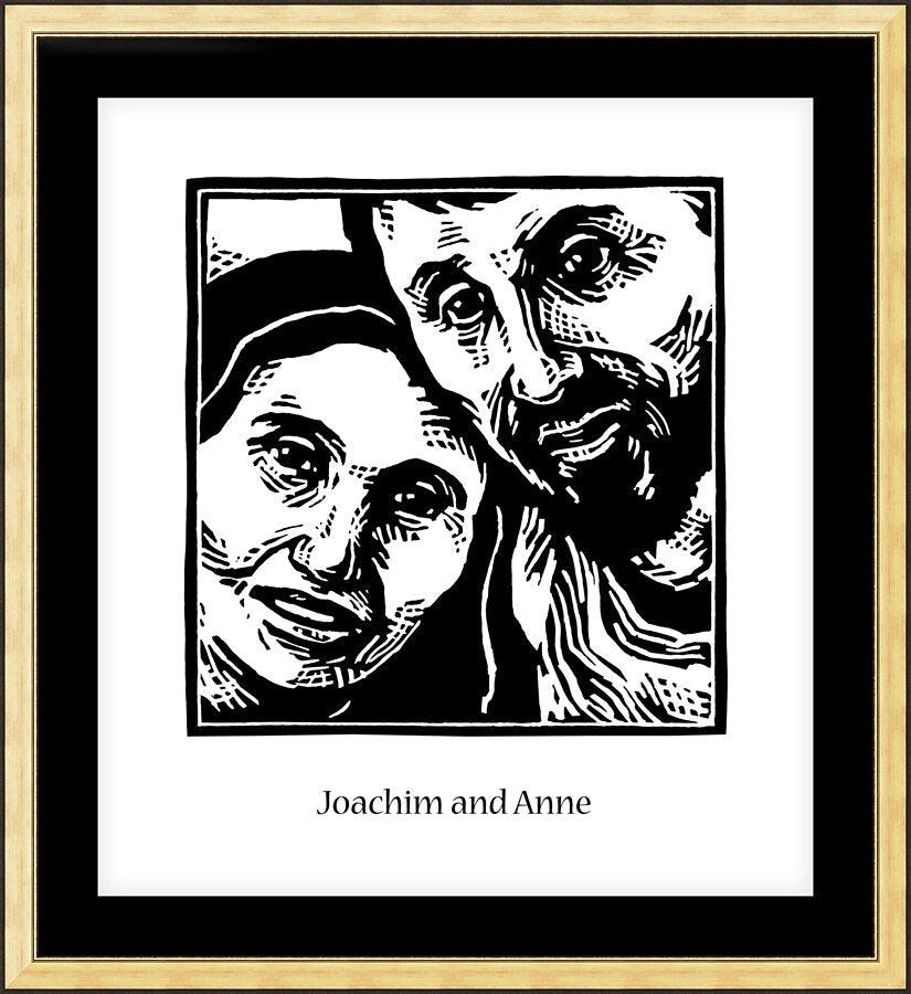 Wall Frame Gold, Matted - Sts. Joachim and Anne by J. Lonneman