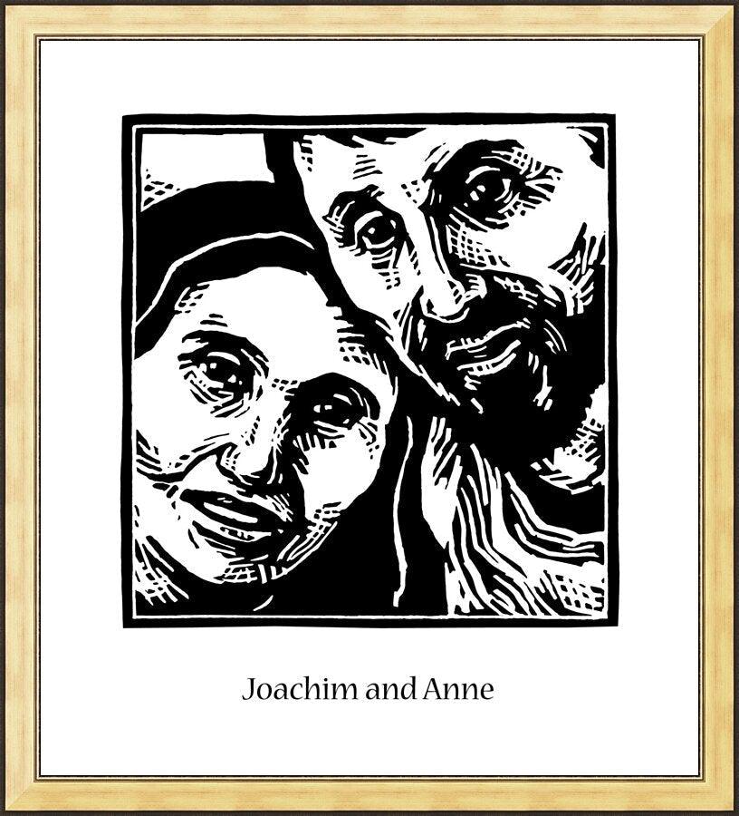 Wall Frame Gold - Sts. Joachim and Anne by J. Lonneman