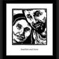 Wall Frame Black, Matted - Sts. Joachim and Anne by Julie Lonneman - Trinity Stores