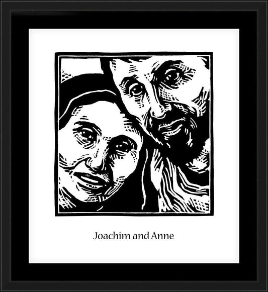 Wall Frame Black, Matted - Sts. Joachim and Anne by J. Lonneman