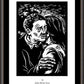 Wall Frame Espresso, Matted - Scriptural Stations of the Cross 02 - Judas Betrays Jesus by J. Lonneman