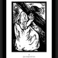 Wall Frame Black, Matted - Traditional Stations of the Cross 02 - Jesus Accepts the Cross by Julie Lonneman - Trinity Stores