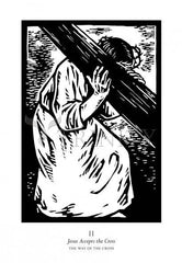 Metal Print - Traditional Stations of the Cross 02 - Jesus Accepts the Cross by J. Lonneman