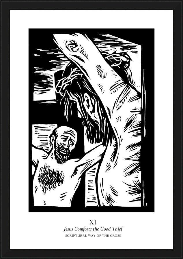 Wall Frame Black - Scriptural Stations of the Cross 11 - Jesus Comforts the Good Thief by Julie Lonneman - Trinity Stores