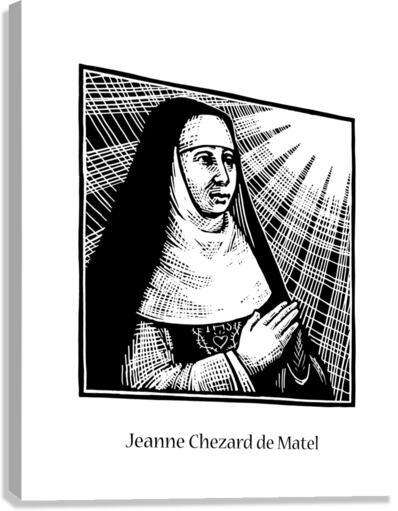 Canvas Print - Ven. Jeanne Chézard de Matel by J. Lonneman