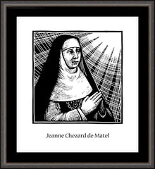 Wall Frame Espresso - Ven. Jeanne Chézard de Matel by J. Lonneman