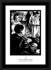 Wall Frame Black - Women's Stations of the Cross 02 - Jesus is Condemned to Death by J. Lonneman