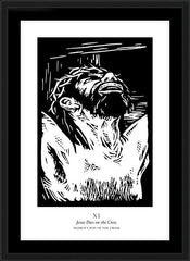 Wall Frame Black - Women's Stations of the Cross 11 - Jesus Dies on the Cross by J. Lonneman