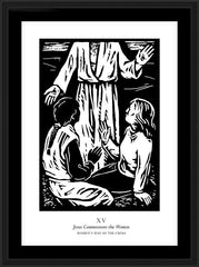 Wall Frame Black - Women's Stations of the Cross 15 - Jesus Commissions the Women by J. Lonneman