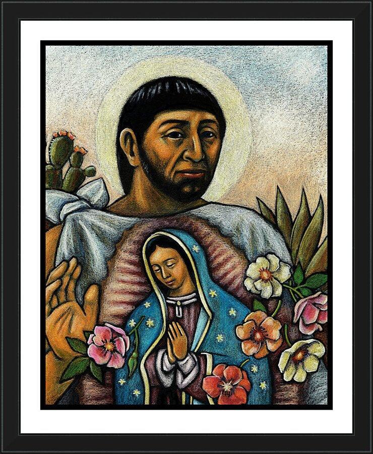 Wall Frame Black - St. Juan Diego and the Virgin’s Image by J. Lonneman