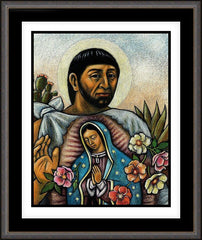 Wall Frame Espresso - St. Juan Diego and the Virgin's Image by J. Lonneman