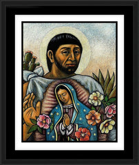 Wall Frame Black - St. Juan Diego and the Virgin's Image by J. Lonneman