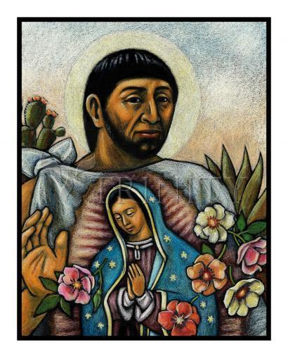 Wall Frame Gold, Matted - St. Juan Diego and the Virgin’s Image by J. Lonneman