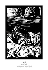 Metal Print - Women's Stations of the Cross 07 - Jesus Falls by J. Lonneman