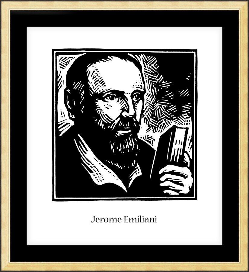 Wall Frame Gold, Matted - St. Jerome Emiliani by Julie Lonneman - Trinity Stores