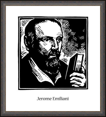 Wall Frame Espresso - St. Jerome Emiliani by J. Lonneman