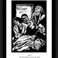 Wall Frame Black, Matted - Women's Stations of the Cross 13 - The Body of Jesus is Laid in the Tomb by J. Lonneman