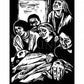 Wall Frame Black, Matted - Women's Stations of the Cross 13 - The Body of Jesus is Laid in the Tomb by J. Lonneman
