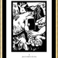 Wall Frame Gold, Matted - Women's Stations of the Cross 10 - Jesus is Nailed to the Cross by J. Lonneman