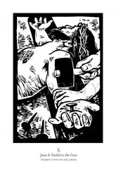 Metal Print - Women's Stations of the Cross 10 - Jesus is Nailed to the Cross by J. Lonneman
