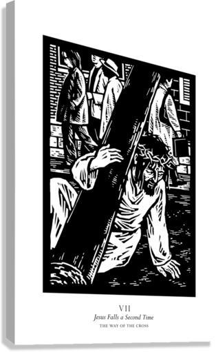 Canvas Print - Traditional Stations of the Cross 07 - Jesus Falls a Second Time by J. Lonneman