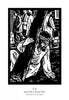 Metal Print - Traditional Stations of the Cross 07 - Jesus Falls a Second Time by Julie Lonneman - Trinity Stores