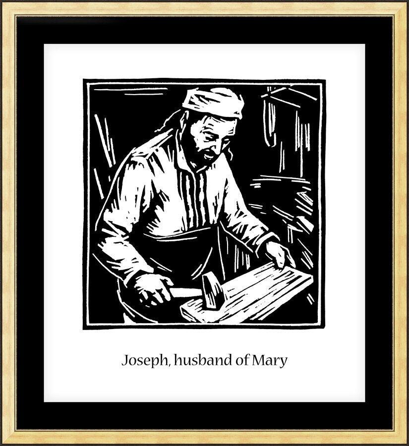 Wall Frame Gold, Matted - St. Joseph, husband of Mary by Julie Lonneman - Trinity Stores