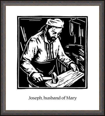 Wall Frame Espresso - St. Joseph, husband of Mary by J. Lonneman