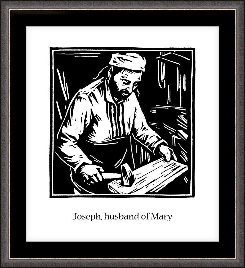 Wall Frame Espresso, Matted - St. Joseph, husband of Mary by Julie Lonneman - Trinity Stores
