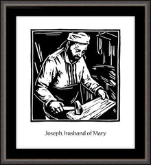 Wall Frame Espresso - St. Joseph, husband of Mary by J. Lonneman