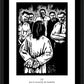 Wall Frame Black, Matted - Scriptural Stations of the Cross 03 - Jesus is Accused by the Sanhedrin by Julie Lonneman - Trinity Stores