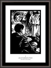 Wall Frame Espresso - Traditional Stations of the Cross 01 - Jesus is Condemned to Death by J. Lonneman