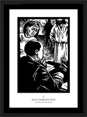 Wall Frame Black - Traditional Stations of the Cross 01 - Jesus is Condemned to Death by J. Lonneman