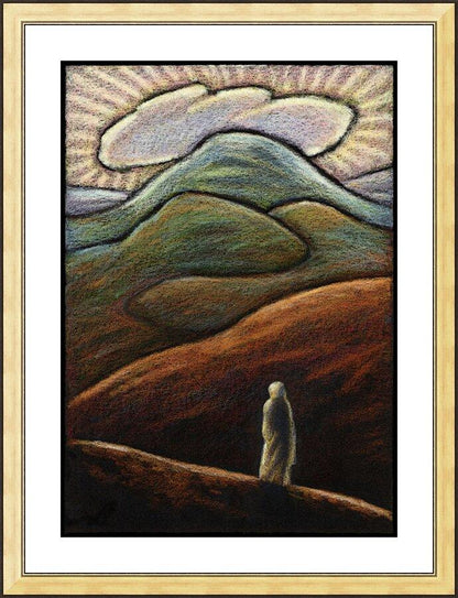Wall Frame Gold - Lent, 1st Sunday - Jesus in the Desert by J. Lonneman