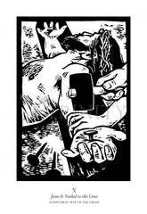 Acrylic Print - Scriptural Stations of the Cross 10 - Jesus is Nailed to the Cross by J. Lonneman