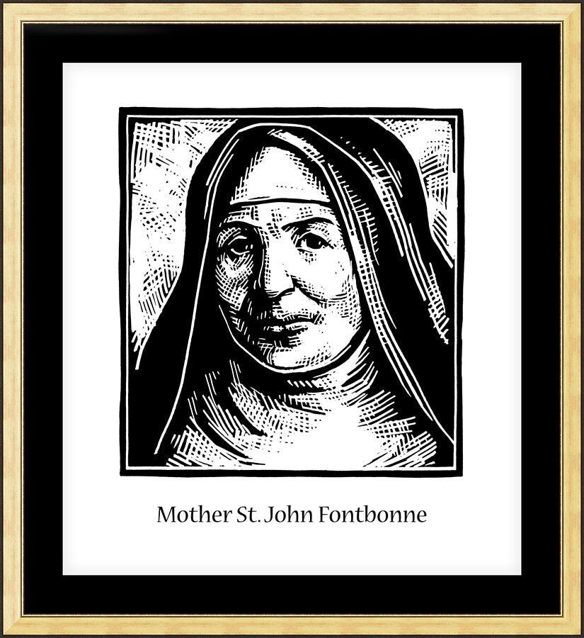Wall Frame Gold, Matted - Mother St. John Fontbonne by Julie Lonneman - Trinity Stores