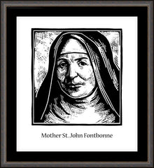 Wall Frame Espresso - Mother St. John Fontbonne by J. Lonneman