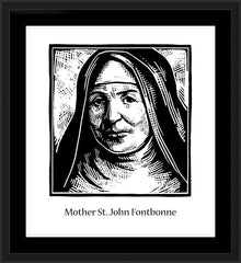 Wall Frame Black - Mother St. John Fontbonne by J. Lonneman