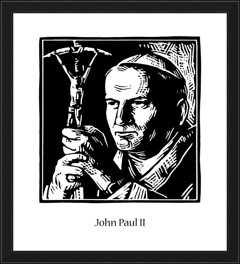 Wall Frame Black - St. John Paul II by J. Lonneman