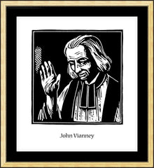 Wall Frame Gold - St. John Vianney by J. Lonneman
