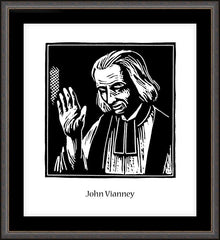 Wall Frame Espresso - St. John Vianney by J. Lonneman