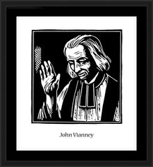 Wall Frame Black - St. John Vianney by J. Lonneman