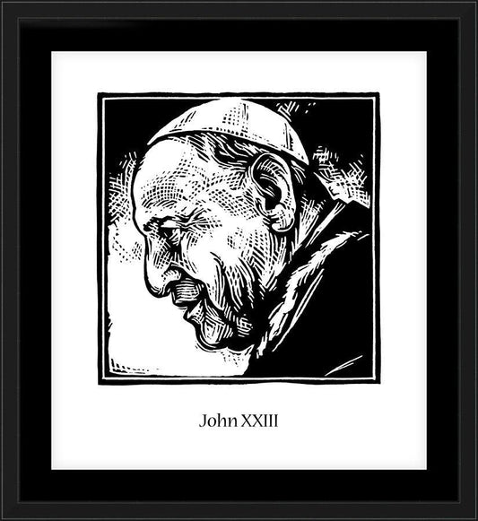Wall Frame Black, Matted - St. John XXIII by J. Lonneman