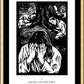 Wall Frame Gold, Matted - Scriptural Stations of the Cross 01 - Jesus Prays in the Garden of Olives by J. Lonneman
