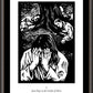 Wall Frame Espresso, Matted - Scriptural Stations of the Cross 01 - Jesus Prays in the Garden of Olives by J. Lonneman