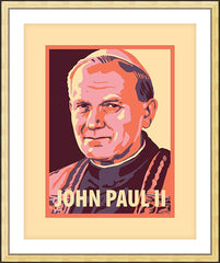 Wall Frame Gold - St. John Paul II by J. Lonneman