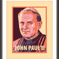 Wall Frame Espresso, Matted - St. John Paul II by Julie Lonneman - Trinity Stores