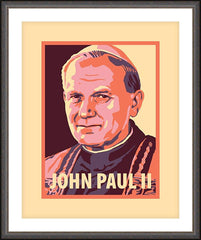 Wall Frame Espresso - St. John Paul II by J. Lonneman