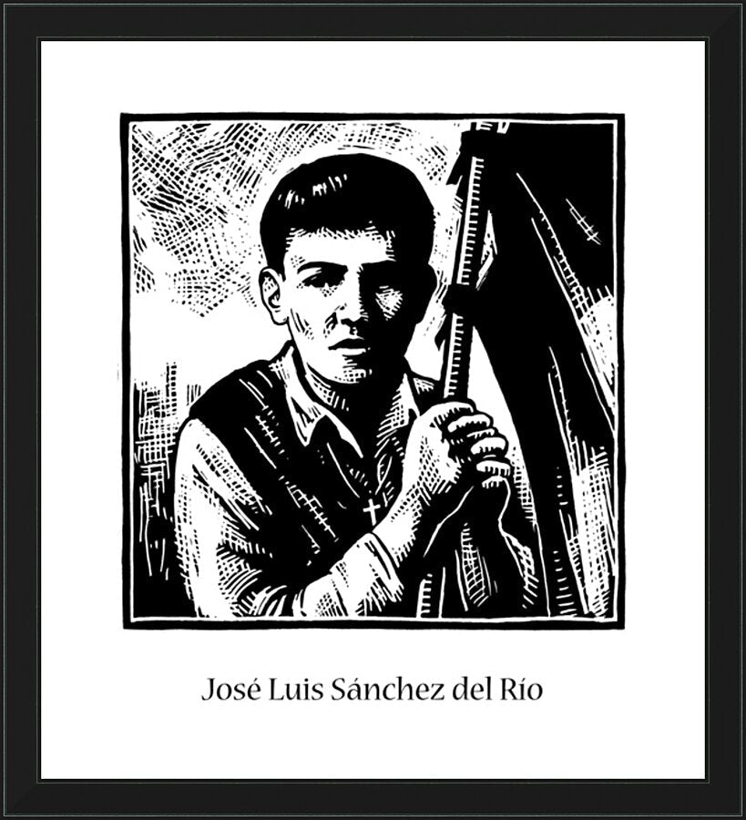 Wall Frame Black - St. José Luis Sánchez del Río by J. Lonneman
